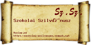 Szokolai Szilvánusz névjegykártya